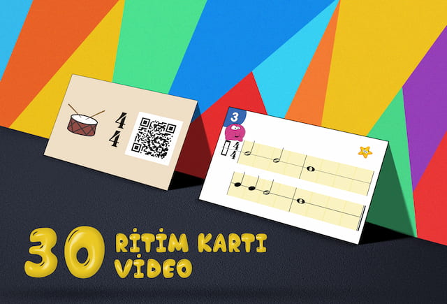 30 ritim kartı ve her birinin QR kodla açılan animasyonu